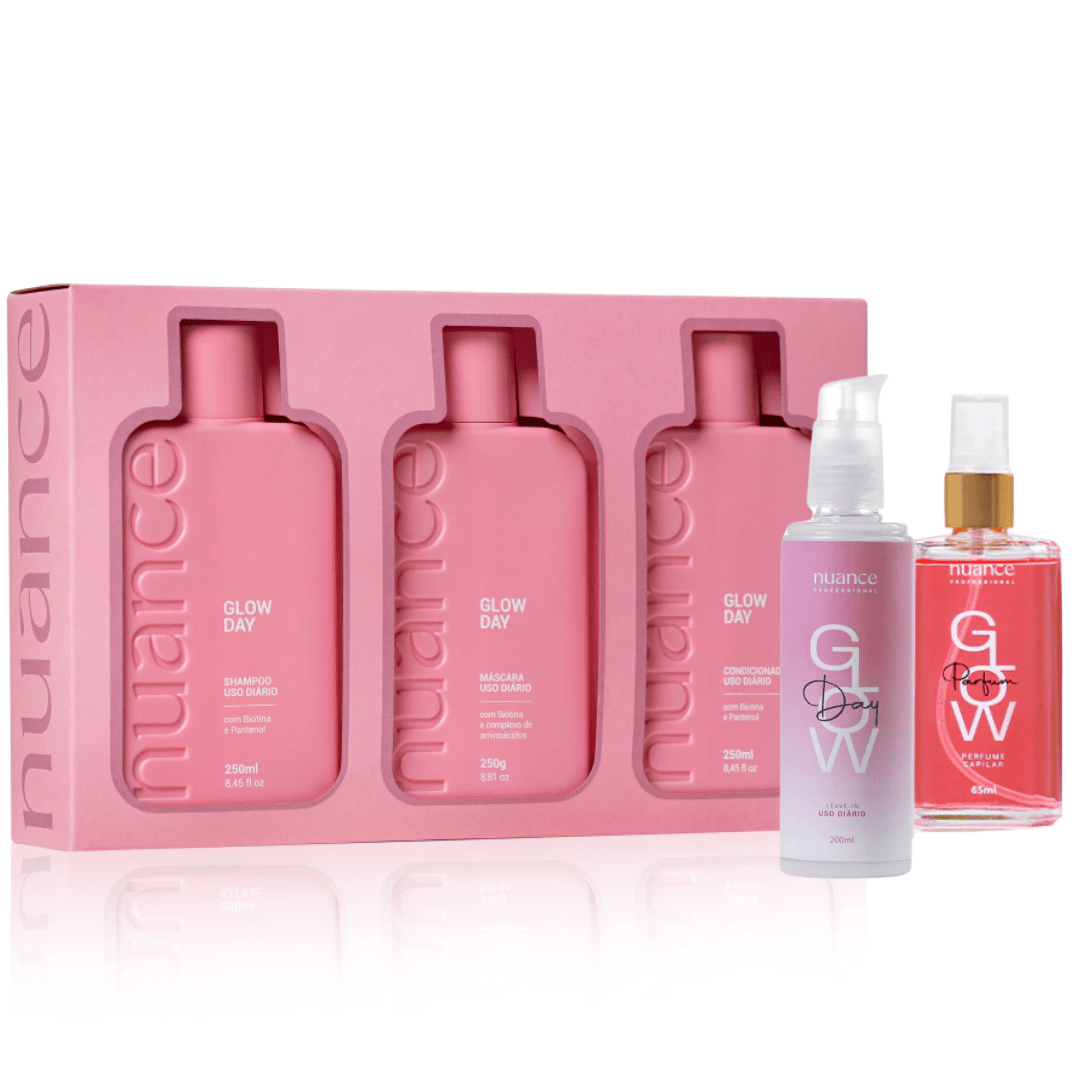 Nuance Box Glow Day + Leave-in Glow Day + Glow Parfum Perfume Capilar