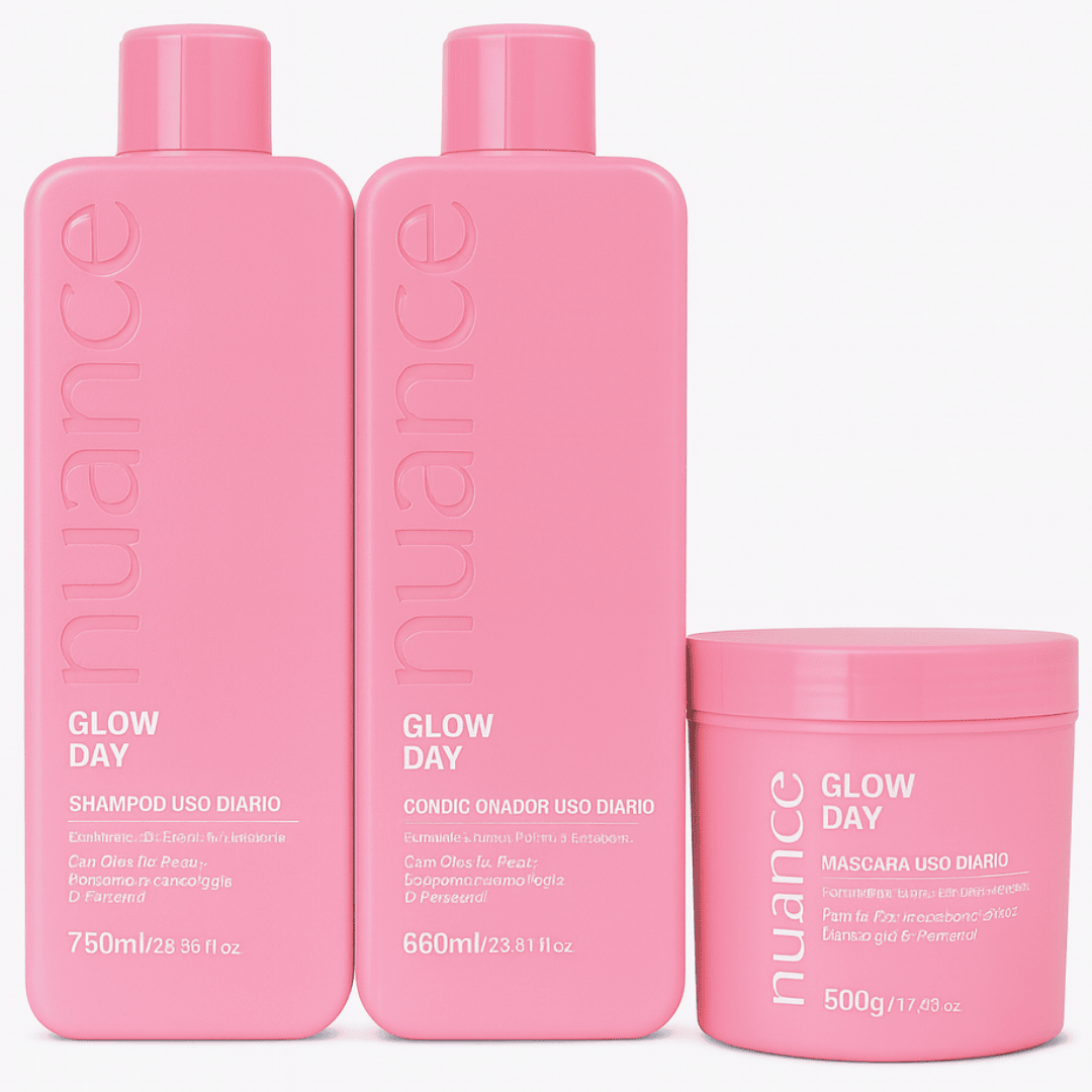 Nuance Kit Glow Day – Shampoo 750ml, Máscara 500g e Condicionador 660ml