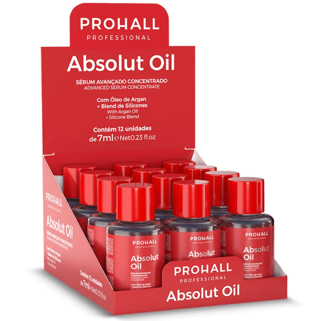 Prohall Óleo Reparador de Pontas Sérum Absolut Oil Caixa Com 12 x 7ml